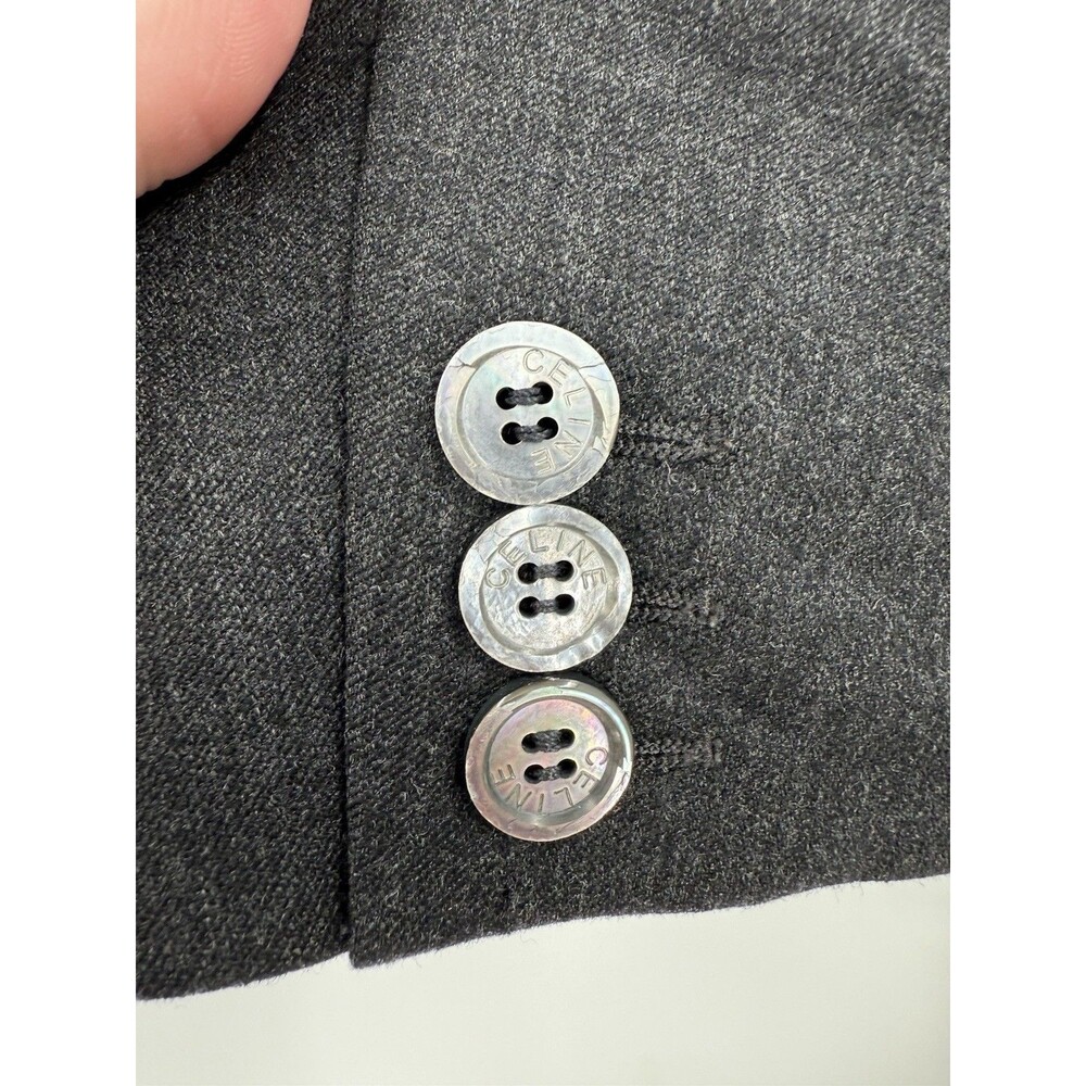 Celine Paris Gray Two Button, 3 Button Sleeve Bla… - image 5